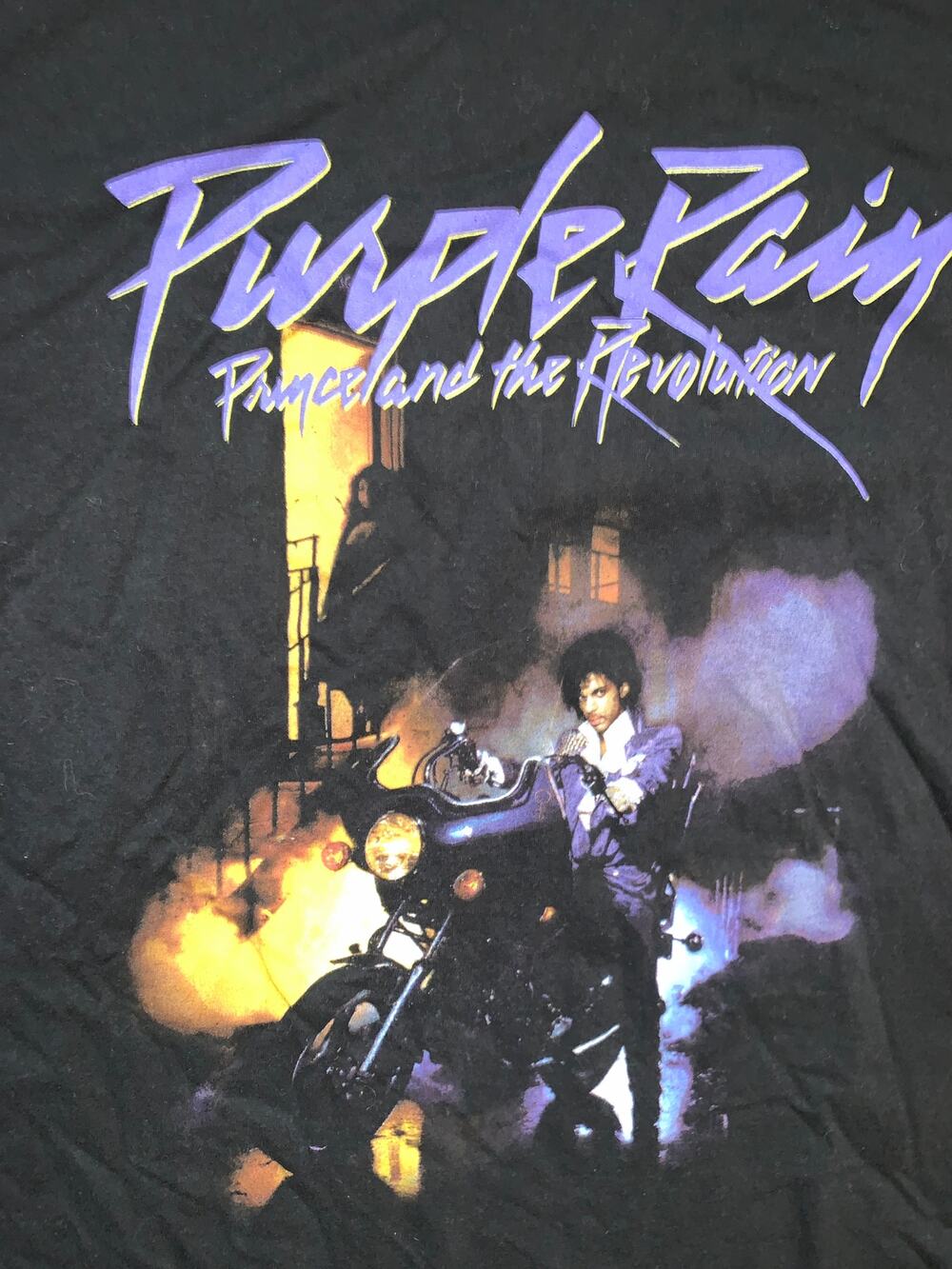 Prince Purple Rain T Shirt Large Black Graphic Tee